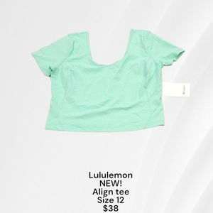 NEW! Sz 12 Lululemon Align tee